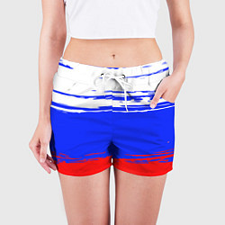 Шорты женские Патриот - флаг, цвет: 3D-принт — фото 2