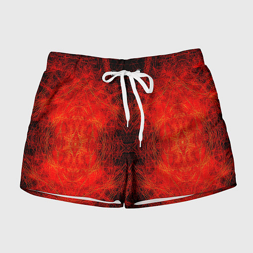 Женские шорты Красно-черная кожа дракона / 3D-принт – фото 1