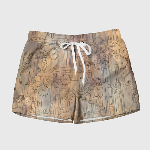 Женские шорты Стимпанк элементы / 3D-принт – фото 1