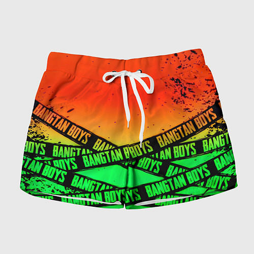 Женские шорты Bangtan Boys steel grunge / 3D-принт – фото 1
