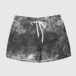 Женские шорты Абстракция - grey and white wall with cracks