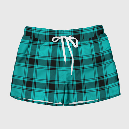 Женские шорты Checkered blue / 3D-принт – фото 1