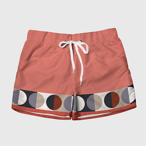 Женские шорты Луна Малевича розовый томат / 3D-принт – фото 1