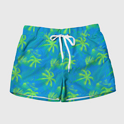 Женские шорты Palm light green light blue