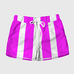 Женские шорты Color white pink line