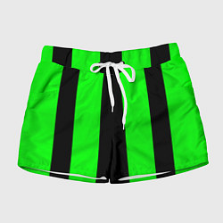 Женские шорты Color green black line