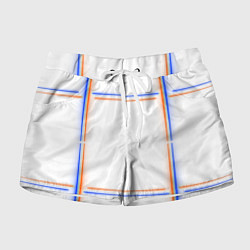 Шорты женские Neon white orange blue, цвет: 3D-принт