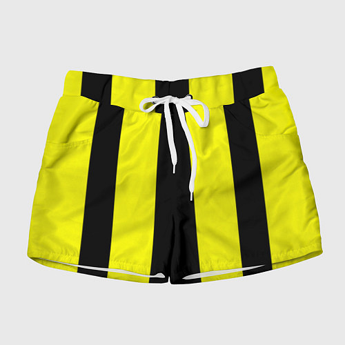Женские шорты Color yellow black line / 3D-принт – фото 1