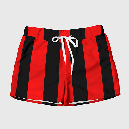 Женские шорты Color black red lines / 3D-принт – фото 1