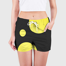 Шорты женские Лава лампа макро баланс абстракция, цвет: 3D-принт — фото 2