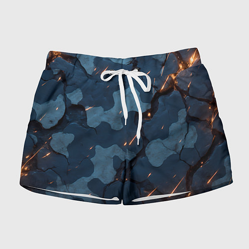 Женские шорты Камуфляжные плиты текстура / 3D-принт – фото 1