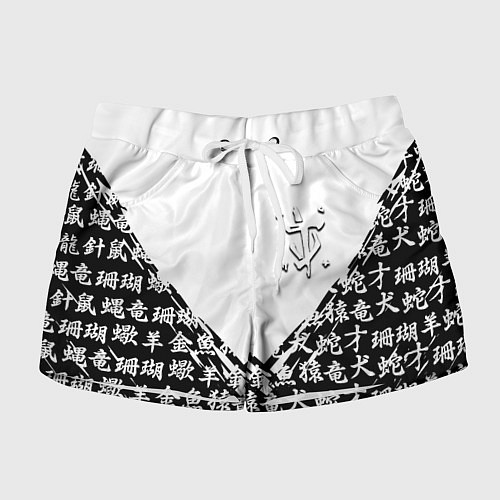 Женские шорты Doom японские символы / 3D-принт – фото 1