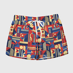 Шорты женские Геометрический карнавал, цвет: 3D-принт