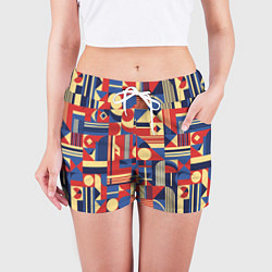 Шорты женские Геометрический карнавал, цвет: 3D-принт — фото 2