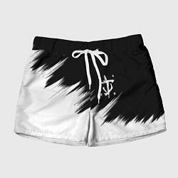 Шорты женские Doom краски черно белый, цвет: 3D-принт