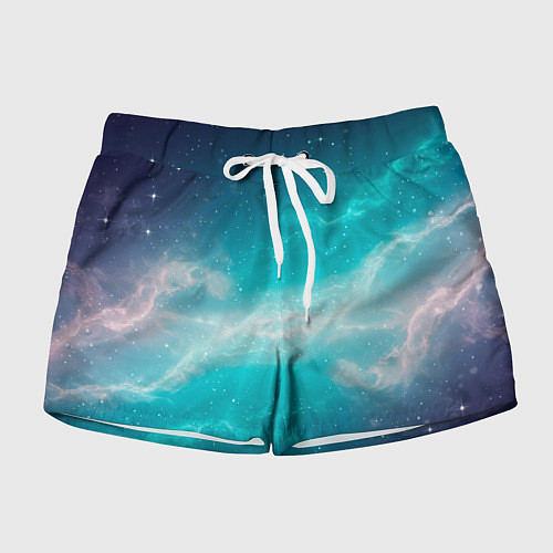 Женские шорты Галактическое сияние небес / 3D-принт – фото 1