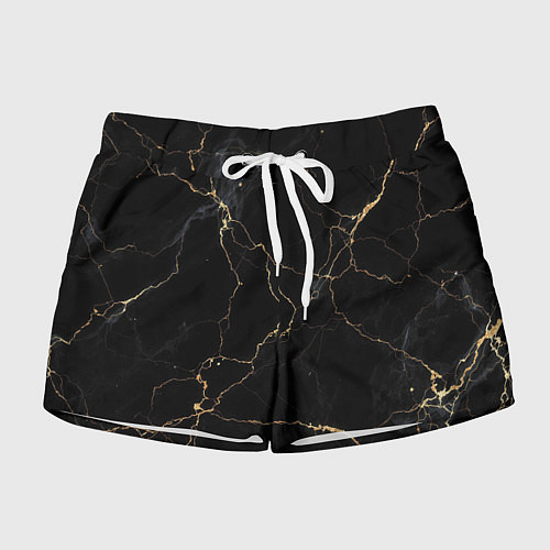 Женские шорты Черный мрамор / 3D-принт – фото 1