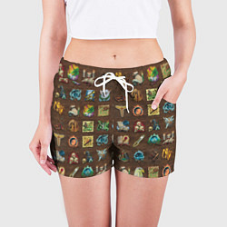 Шорты женские Все навыки в героях 3, цвет: 3D-принт — фото 2