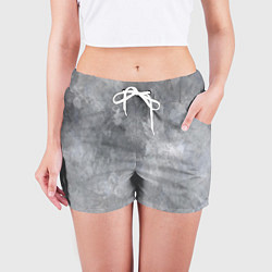 Шорты женские Абстракция - light gray haze, цвет: 3D-принт — фото 2