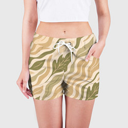 Шорты женские Листопад, цвет: 3D-принт — фото 2