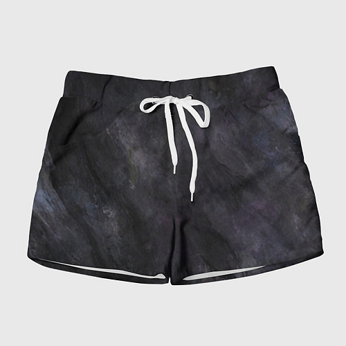 Женские шорты Абстракция - dark strokes of paint / 3D-принт – фото 1