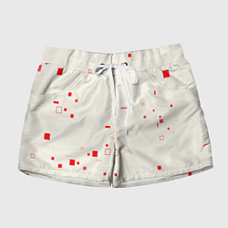 Женские шорты Color white red shapes
