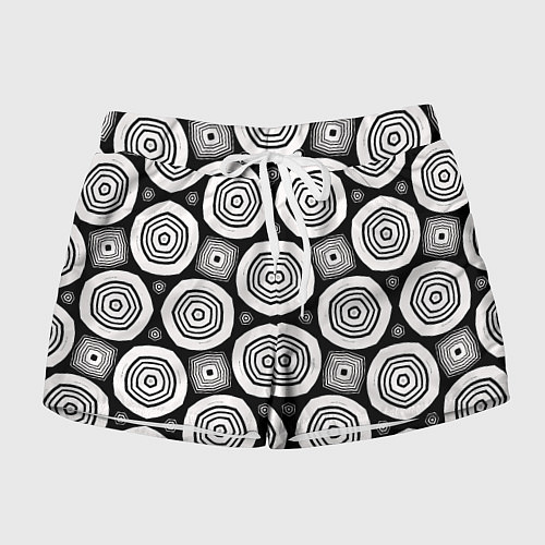 Женские шорты Пятиугольные кольца / 3D-принт – фото 1