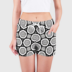 Шорты женские Пятиугольные кольца, цвет: 3D-принт — фото 2