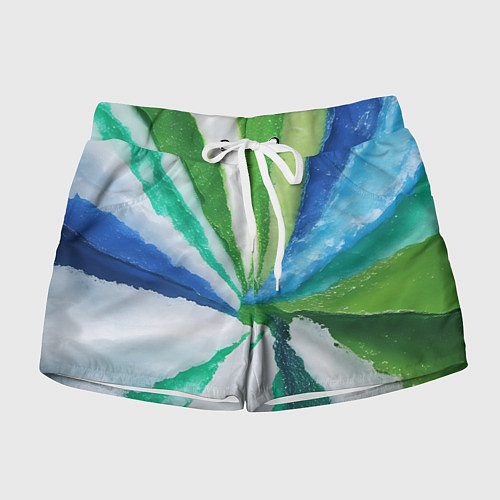 Женские шорты Радуга цветов мальдивских островов / 3D-принт – фото 1