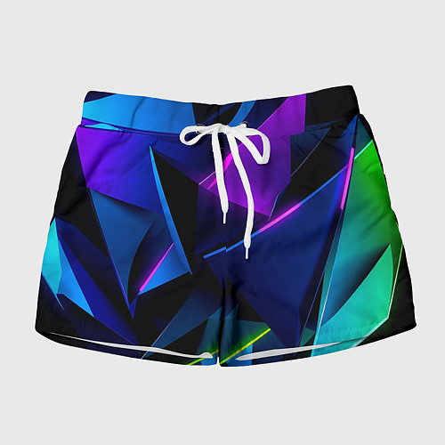 Женские шорты Neon geometric / 3D-принт – фото 1