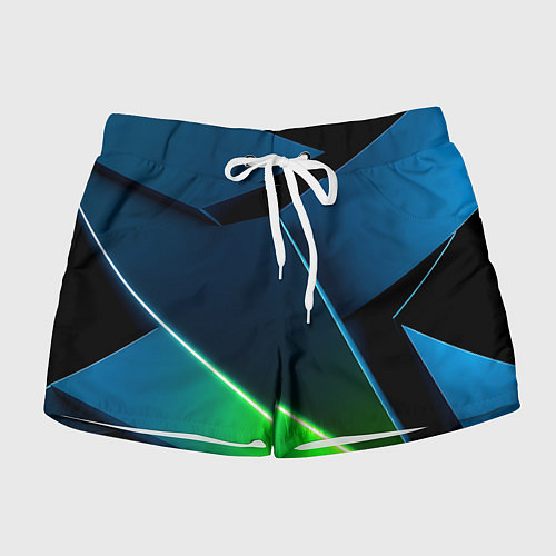 Женские шорты Neon colored geometric / 3D-принт – фото 1