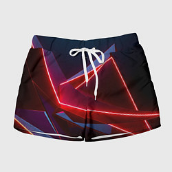 Шорты женские Neon laser red, цвет: 3D-принт