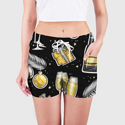 Шорты женские Новогодний вайб, цвет: 3D-принт — фото 2