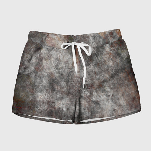Женские шорты Абстракция - gray stone / 3D-принт – фото 1