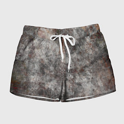Шорты женские Абстракция - gray stone, цвет: 3D-принт