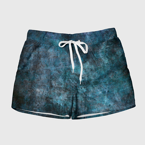 Женские шорты Абстракция - dark blue / 3D-принт – фото 1