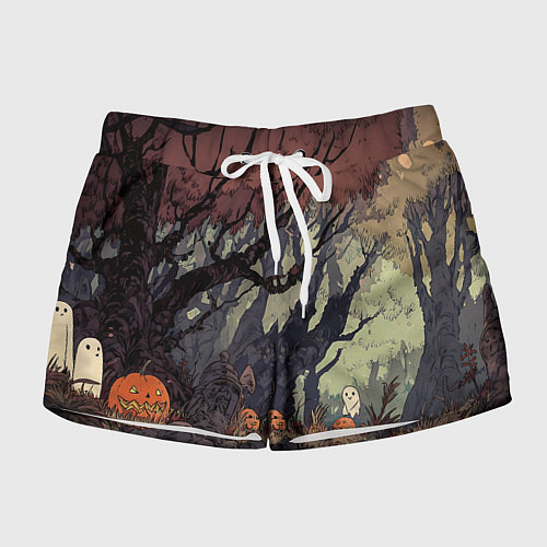 Женские шорты Призрачный лес / 3D-принт – фото 1
