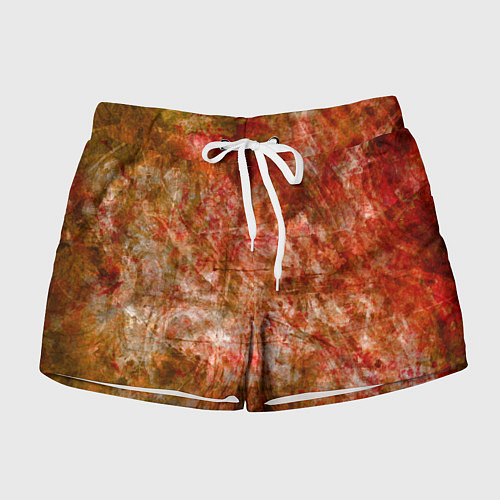Женские шорты Абстракция - bright red / 3D-принт – фото 1