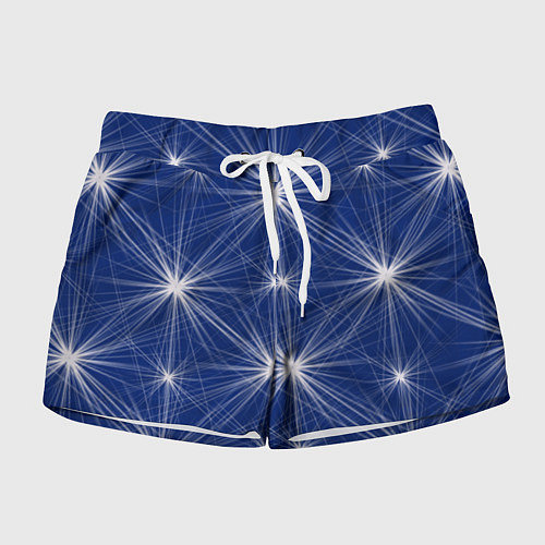 Женские шорты Звезды на синем фоне / 3D-принт – фото 1