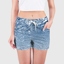 Шорты женские Налипший снег, цвет: 3D-принт — фото 2