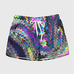 Шорты женские Абстракция переливы, цвет: 3D-принт