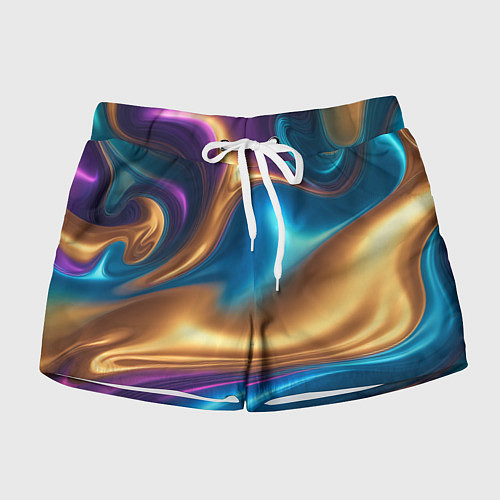 Женские шорты Сплавы разноцветные / 3D-принт – фото 1