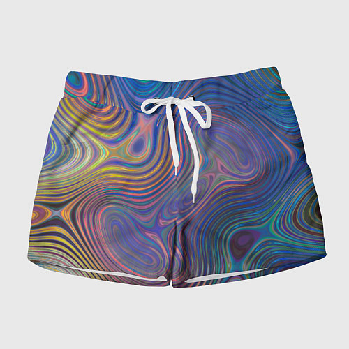 Женские шорты Абстрактная рябь / 3D-принт – фото 1