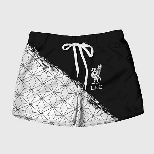 Женские шорты Liverpool краски текстура геометрия / 3D-принт – фото 1