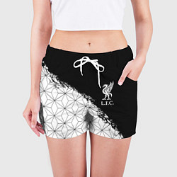 Шорты женские Liverpool краски текстура геометрия, цвет: 3D-принт — фото 2
