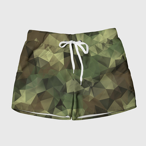 Женские шорты Полигональный камуфляж / 3D-принт – фото 1