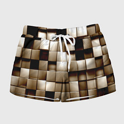 Шорты женские Кубики, цвет: 3D-принт