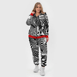 Женский 3D-костюм Полосатая зебра, цвет: 3D-красный — фото 2