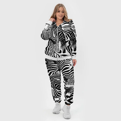 Женский костюм Полосатая зебра / 3D-Белый – фото 4