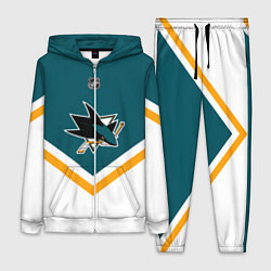 Женский 3D-костюм NHL: San Jose Sharks, цвет: 3D-белый